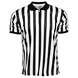 Offizielles Schiedsrichtertrikot Für Herren Schiedsrichtershirt Schiedsrichter T-Shirt Schwarz-weiß Offizielles Schiedsrichterhemd Umpire Trikots Gestreifter Umdrehter Kragen Für Basketball, Fußball