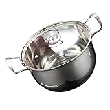 OKUMEYR Suppentopf aus Edelstahl Kochpfanne mit Antihaftbeschichtung Induktionskochtopf Sieb topf antihaftbeschichtet non stick pan Kochtöpfe mit Deckel Küchenwaren Rostfreier Stahl Silver