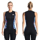 Owntop Neoprenanzug Oberteil Frauen | 3mm Thermische Ärmellose Neoprenweste | Neoprenanzug Jacke | Warm Bequem | Surfen Schnorcheln Schwimmen Tauchen | Damen Rot XL