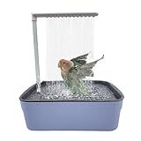 Vogel Badehaus Badewanne, Automatische Haustier-Vogeltränke Wellensittich Badewanne, Automatische Vogelbrunnen,Multifunktionaler Vogeldusche Mit Zirkulierendem Wasser, Papageien Badebox 31,5x21,5x34cm