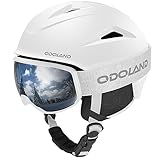 Odoland Skihelm mit Skibrille für Skifahren und Snowboard, Einstellbare Größenverstellbar, mit Ohrenschützern für Männer Frauen und Jugendliche
