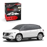 WALSER Abdeckplane Auto All Weather Basic, wasserdicht, 100% wetterfeste , Autoabdeckung Outdoor, , Autoplane Halbgarage Größe M grau