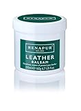 Renapur Lederbalsam, natürlicher Conditioner und Schutz – für Ledermöbel, Schuhe, Taschen, Geldbörsen, Autositze, Motorräder und Sattlerwaren (200ml mit Applikatorschwamm) – Verpackung kann variieren