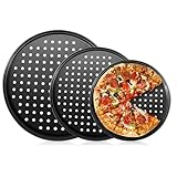 Nsssunnre Pizzablech Stanzbackblech Antihaft mit Loch Pizzaform Grillblech Backform Rundes Backblech