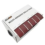 Schmirgeltuchrolle, 6 Körnungen, Schleifpapierrollen, Sortimentspackung mit Spender für Holzbearbeitung, Metallpolieren, pro 80 150 240 320 400 600 Körnungen Schleifbänder 6 Meter