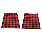 Generisch 2 STK Küchenhandtuch handtücher küchenhelfee Reinigungstuch Stitch Handtuch putztuch Leinen Geschirrtuch schrubben Lappen küche staubtuch Geschirrspültuch Polyester Baumwolle rot