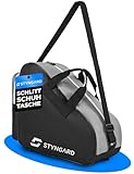 STYNGARD Schlittschuhtasche Damen & Herren Schlittschuhe Tasche - Inlinertasche für Eislaufschuhe und Inlineskates Tasche aus robustem Material - Modell Montreal (Schwarz-Weiss)