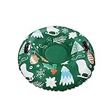 AAADRESSES Aufblasbar Rund Schlitten, Bergab Extrem Sprint Langlebig Kunststoffrodel Holzschlitten Schlitten Winterspielzeug Auf Schnee Und Gras