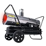 IMLEX Heizkanone 20 kW Diesel Ölheizer mit Abgasrohr für rauchfreie Luft, Heizgebläse mit Thermostat, 38L Tank, Luftstrom 1100 m³/h, Heizstrahler für Räume bis 210 m²