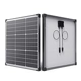 N-Type 16BB 50W Monokristalline Solarmodule, Callsun 50W Solarpanel, PV-Module,3.2mm Glas,Ideal für 12V Batterie,Wohnmobil, Balkonkraftwerk, Gartenhäuse, Boot,Camping (Halterung nicht enthalten)