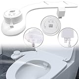 BadeStern Dusch WC Bidet Toilette: Bidet-Toilettenaufsatz mit 2 Düsen, Ausfahrautomatik, selbstreinigend (Dusch WC Aufsatz Toilette, Einsätze für)