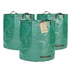 DIVID® Gartensäcke mit Trageschlaufen |Gartensack 3x 272L Set Laubsack Gartenabfallsack - Selbststehend 4 Griffe Stabil Robust & Faltbar - Rasenschnitt für Gartenabfälle Grünschnitt Laubabfall (3)