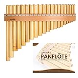 Plaschke Panflöte 20 Rohre in C-Dur – Premium-Set inkl. Lehrbuch – Handarbeit aus Italien – Großer Tonumfang – Für Fortgeschrittene & Musikschüler