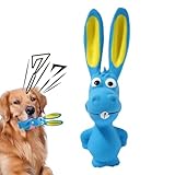 Siuwddee Kauspielzeug für den Innenbereich, Latex-Tier-Quietschspielzeug, Nilpferd-Kauspielzeug, Haustierbedarf, weich, interaktives Knister-Hundespielzeug für Hunde und alle Rassen