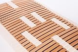Premium Schlafsystem : metallfreies Federelement 90x200 cm aus Massivholz Buche, 40+40 Federleisten, soft Naturlatex-Elemente, individuell verstellbar, rollbar wie Rollrost, made in Germany