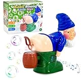 Bubble Fart Blower,Weihnachtsmann Seifenblasenpistole,Lustige Weihnachtsmann-Blasenblasmaschine mit Blinkenden Lichtern und Musik,Automatische Furz-Blasengebläse für Kinder, Zeremonie, Weihnachten