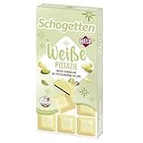 Schogetten Weiße Pistazie I weiße Schokolade mit Pistaziencreme Füllung I 100 g I praktisch einzeln portioniert