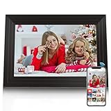 Aorpdd Digitaler Bilderrahmen WLAN 10.1 Zoll, HD IPS-Touchscreen Elektronischer Bilderrahmen mit 32 GB Speicher, Automatische Bilderdrehung,Teilen Sie Momente sofort über Frameo App von überall
