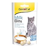 GimCat Milk Bits - Getreidefreier und vitaminreicher Katzensnack mit dem besten aus Milch - 8er Pack (8 x 40 g)