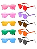 Kimimara Party Herzbrille Sonnenbrille - Herzbrillen Partybrillen Retro Kostüm Brille für Kinder Jungen Mädchen Herren Damen 70er 80er 90er Geburtstagsfeier Fasching Karneval Accessoires - 10 Stück