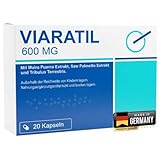 𝗢𝗥𝗜𝗚𝗜𝗡𝗔𝗟 VIARATIL 600mg - Für aktive Männer - Soforteffekt & Standfest - 20 hochdosierte Kapseln für den Mann - Natural Potenzmittel - Extra stark mit Tribulus Terrestris