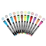 Vriusi Trockenlösch-Marker mit feiner Spitze, trocken abwischbare Marker – Whiteboard-Marker 12 Stück, magnetisch, trocken abwischbar | feine trocken abwischbare Marker für Schreibtische