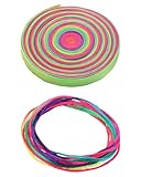 KGDUYC Spielzeug Springseil - 10 M Gummitwist Kinder für Hüpfspiele, Hüpfgummi 1cm weit Gummi Twist,Indoor und Outdoor Spielzeug, Gartenspiele Kinder,Regenbogen Band,Geschenk für Mädchen & Junge