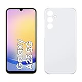 Samsung Galaxy A25 5G Smartphone, Simlockfrei ohne Vertrag, Android-Handy, 128 GB, Schnellladefunktion, 50-MP-Kamera, Yellow+Clear Case