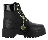 Timberland Stone Street Damen Schnürschuh, wasserdicht, 15,2 cm, Schwarz/Schwarz, 41 EU