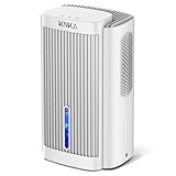Luftentfeuchter, Luftentfeuchter Elektrisch, 1,1 l/T (2,5 l), Raumentfeuchter unter 28dB für 30m² Wohnung, Badezimmer, Keller, mit Automatischer Abschaltung und Schlafmodus, Farbiges Nachtlicht (Weiß)