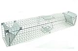 pokm toolsmarket - 102x17x20cm Lebendfalle, Waschbärfalle, Katzenfalle Marderfalle Rattenfalle, Wetterfeste, robuste Falle verzinkt, Tierfalle Hergestellt in EU