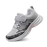 Turnschuhe Mädchen mit Klettverschluss - Hallenturnschuhe Kinder Jungen Mädchen, Atmungsaktiv Laufschuhe Sneaker Outdoor Flach rutschfest Fitnessschuhe Gymnastik Turnschlappen