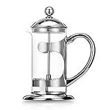 Edelstahl Teekanne Teekanne Glasteekanne Loses Teesieb Hochtemperaturbeständige Glasteekanne Teemaschine Edelstahlfilter Restaurant Blume Teekanne Zuhause Kaffeemaschine Topf-Natürlich||1000ml Teekann