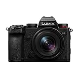 Panasonic DC-S5DNE-K Lumix S5D Vollformatkamera, L-Mount, 24,2 MP, 4K 60P Aufnahme, Live-View-Sucher, 180° -Flexibler-Monitor, WLAN, Bluetooth, mit S-R1840E 18-40 mm Objektiv, Schwarz