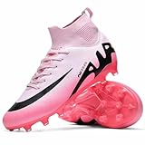 WOWEI Fußballschuhe Herren High Top Spike Cleats Outdoor Athletics Professionelle Fussballschuhe Kinder Trainingsschuhe Fußballschuhe Sportschuhe Wettkampf (IQJ-C18, 38EU)