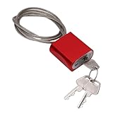 RASTKY Verstellbares Aluminium-Kabelschloss mit Schlüsseln, Sonnenbeständig, PVC-beschichtet, für Fahrräder, Tore, Outdoor-Ausrüstung, Inklusive Edelstahlkabel für Sicherheit Jederzeit und überall