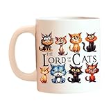 Tiertasse – Keramik-Kaffee-/Wassertasse, 9,5 x 8 cm, dekorative Keramiktasse mit Katzenmuster | Lustige Wassermilchbecher, handgemachter Trinkbecher mit Hundemuster, 350 ml Kaffeebecher für Tierliebha