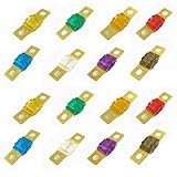 Katyjun 16 Stück Midi Sicherung, Autosicherungen Set Gemischt, Auto Sicherungen Schraubsicherung 32V 20/30/40/50/60//80/100/120 Ampere Sicherungen Kfz Hochstromsicherungen für Auto PKW LKW Baufahrzeug