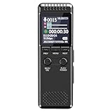vdha Digitaler Sprachrekorder mit 32 GB und 8.000 Stunden Aufnahmekapazität, Sprachaktivierter Audiorecorder für Besprechungen, Vorlesungen, Langlebig, Einfach zu Verwenden