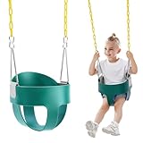 VEVOR Schaukelsitz Babyschaukelsitz mit hoher Rückenlehne & vollständiger Schale, mit beschichteten Ketten und Karabinern, unterstützt 68 kg Outdoor-Schaukel, Kleinkinder ab 3 Jahren