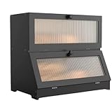 DUMRALBQE Brotkasten Brotkasten, abnehmbarer Holz-Snacks, Aufbewahrungsschrank zur Aufbewahrung Frisch halten