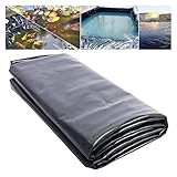 HDPE Teichfolie 2,0mm Stärke Fisch und Pflanzenfreundlich, Flexibel Gartenteiche Dichtungsfolie Teichmembran Folie für Fischteiche, Brunnen, Wassergarten und Wasserfall -Schwarz||6x8m/19.7x26.2ft