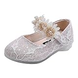 TDEOK Mädchen Baby Prinzessin Schuhe Strass Sandalen Tanzschuhe Säuglingsperlen Kristall Schuhe Einzelne Kinderschuhe Sandalen 39 (Beige, 23 Toddler)