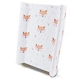 Wickelauflage 50x70 cm - abwaschbare Wickelunterlage mit Lineal - stabile Wickeltischauflage fürs Babybett - stark gepolstert, rutschfest, PVC - Wickelmatte in verschiedenen Designs