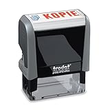Trodat Office Printy 4912 selbstfärbender Textstempel, Text KOPIE, Abdruckfarbe blau-rot, 47 x 18 mm
