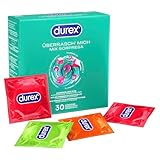 Durex Überrasch Mich Kondome-Mix – Mischung mit 4 verschiedenen Kondom-Sorten zum Ausprobieren – 30er Pack (1 x 30 Stück)