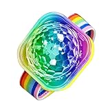 Disco-Partylicht – Disco-Kugellicht | Soundaktivierte LED-Bühnenlichtuhr | Aufladbares USB-Armband für Zuhause, Zimmer, Auto