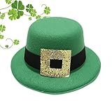 St. Patricks Day Hut, grüner Zylinder,Irisches Feiertagskappen-Zubehör - Grünes St. Patrick's Zylinderhut-Kostüm für Partys, Gastgeschenk und Baumspitzen-Zubehör