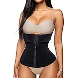 CHUMIAN Unterbrust Korsage Damen Waist Trainer Cincher Gürtel Korsett Bauch Weg Body Shaper Corsage Taillenformer Bauchweggürtel für Gewichtsverlust (Schwarz, X-Large)