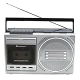 Soundmaster RR20SI Retro Radiokassettenrekorder mit Bluetooth & USB-MP3 Wiedergabe – Vintage Design, UKW/MW/KW Radio, Aufnahmefunktion & kräftiger 3W RMS Sound